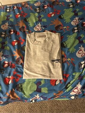 Essentials Men's Heather Gray Logo Hoodie